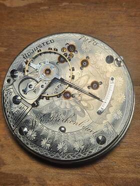 7276 Antique Rare W.e Birkenbeuel Lasalle Il Pocket Watch 18s Serial# Official Standard