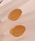 736gq Antique Cufflinks Chased Filled Gold Engravable