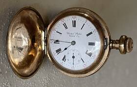 816093 Antique U.s. Watch Co. Ladies Pocket 20 Yr. Movement 31.5mm #816093 Non-working