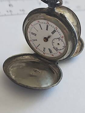 9510 Antique Sterling Silver Pocket Watch For Parts Or Repair #9510