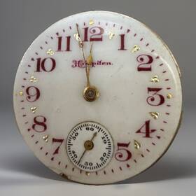 As-1704 Antique H. Marden Swiss Pocket Watch Dial Movement As 1704 Estate Find