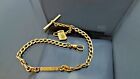 Fob-t-bar19 Antique Gold Filled Pocket Watch Chain Anitque