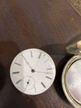 R6240 Antique Key-wind Coker Watch Fahys Inch Ore Silver Case Not Working Parts Rep
