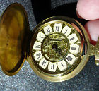 Armand Ladies Sautier Vintage Necklace Full Hunter Case Watch Gold-tone