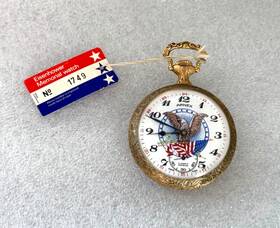 1890-1969 Arnex Vintage Swiss Dwight D.eisenhower Memorial Pocket Watch