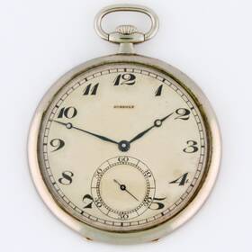 18-19j Aureole Swiss Platinum Ultrathin Of Geneva Seal Top Grade Pocket Watch 46mm