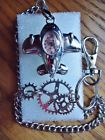 Aviator Key Ring Watch Airplane Vintage Pocket Chain Gears Geneva Steampunk