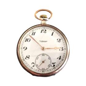 710191 B. B Ckmann Antique Pocket Watch Buckmann Harpstedt Sterling Silver Rose Gold Germany