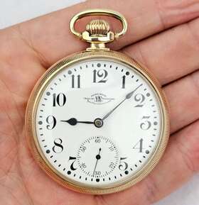 B268507 Ball 1907 Antique Pocket Watch Inch Official Standard 16s 19j Gold Filled Rr- Works