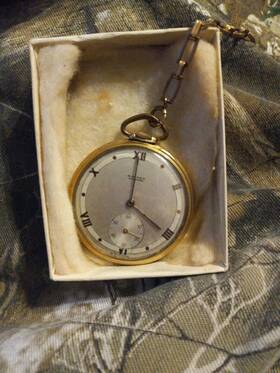 5213493 Banner Watch Co 17 Jewel Pocket 1962 Serial # Grandpa
