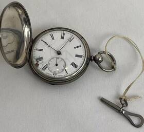 Ca1880 Brandt Geneve Vintage Antique Sterling Silver 925 Pocket Watch Key As Is
