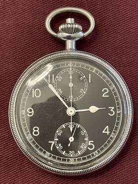 5742-1 Breitling Ww2 Military Navigational Pocket Watch Chronograph Runs Great