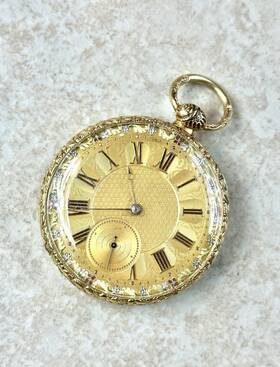 1255 Brothers Melly Vintage Brother 18k Gold Pocket Watch Case Swiss Signed #1255 Watchmakers