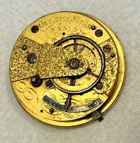 N2373 Brothers Vintage Pocketwatch Movement For Parts Free Shipping