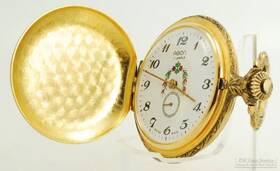 8810 Buler For Agon Grade #eb Pocket Watch 26mm 17 Jewels Ybm Engraved Hc