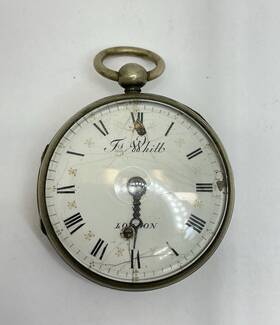 Bullseye W558 1800s Thimas Whitt London -as Is - Non Silver Case -nice Bulls Eye Crystal
