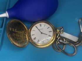 02952-oy Bulova Vintage Pocket Watch 17 Jewels Works Gr8 Swiss Made Ref259