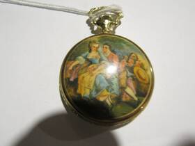 12289 Bulova Collectors Vintage 1975/76 - Bicentennial Pocket Watch With Picture
