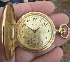 16-ae Bulova Vintage 17j Eta Unitas 6498 Pocket Watch N6 1976 Runs Great