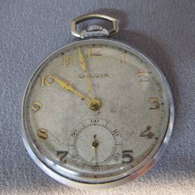 C734 Bulova 17ae Vintage 10s 15j 10k Rgp Open Faced Pocket Watch Running