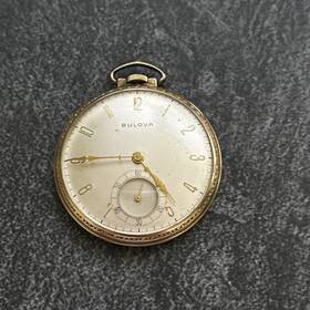 4185592 Bulova Vintage Pocket Watch 17ah 10k Rolled Gold Plate