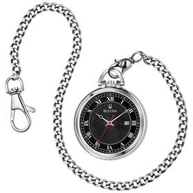96b308 Bulova Mens Classic Calendar Quartz Silver Stainless Stee Watch 45 Mm