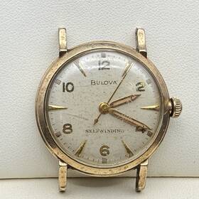 D36093 Bulova Vintage Self Winding Automatic Mens Watch 10k Rgp Bezel Stainless Back
