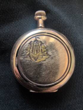 2712395 Burlington Pocket Watch 17 Jewels Needs Service See Description