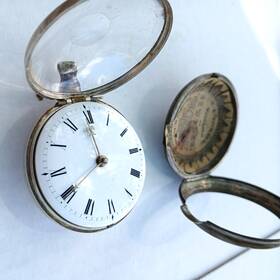 1794 C Taylor Antique Working Fusee Silver Watch W Paired Case London Key Wind