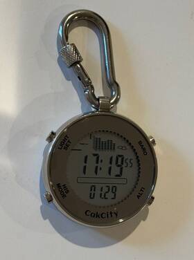 Cak City 313046927942 Mens Digital Pocket Watch Waterproof Outdoor Fishing Clip On Barometer