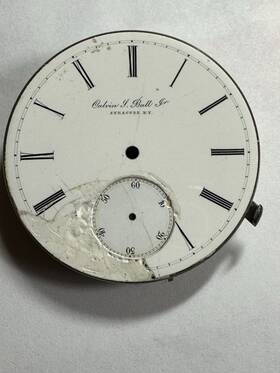 M-738 Calvin J.ball Jr. M-737 Antique 59.9mm Swiss Made Pocket Watch Parts Mvt.