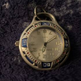 3107 Cedar Creek Vintage Brass Tone Quartz Usa Movement Pocket Watch #3107