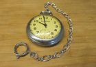 8-a2174 Chain Pocket Tone Silver Face Watch Biltmore Open