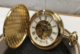 Charles-hubert 848870004991 Paris Gold-plated Mechanical Pocket Watch Free Shipping