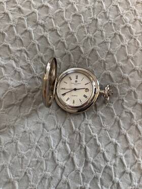 Xwa4917 Charles-hubert 2-tone White Dial Three Hands Pocket Watch Serviced