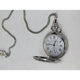 N71399-1 Charles Lloyd London Tourbillon Chronometer Pocket Watch Silver Tone