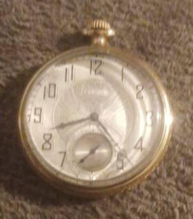 30604265 Cincinnati Watch Co. Gold Filled Pocket Mechanical Arabic Numerals