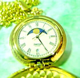 6185 Citizen Junction Moon Phase Pocket Watch.....quartz Watch