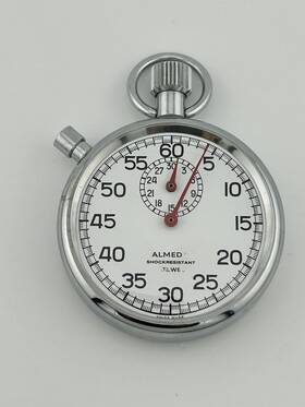 10-705 Cletimer Swiss Precision Made Jewel Pocket Timer 70 S Vtg Perfect Working Order