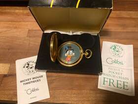 Colibri 420090001228 Uncle Scrooge Pocket Watch By 1994 Hard To Find Disney Mcduck
