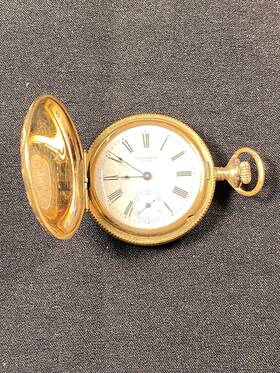 1896-1899 Columbia 7j Pocket Watch Beautiful Pink Dial 6 Size Not Working