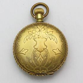 5705307 Columbia 6 Size 14k Electro Plated Hunting Case Pocket Watch Ca. 1898