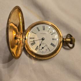 Fapw349 Columbia Vtg Gold Filled Pocket Watch Hunter Case For Parts Or Repair