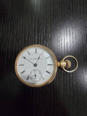 1167678 Columbus Watch Co. Antique 1891 Pocket - 15 Jewel Adjusted Working