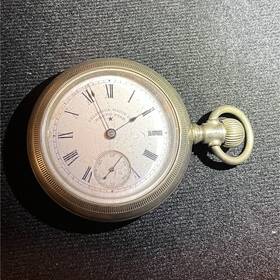 Columbus Watch Co. 208066 North Star 1891 Open Face Nickel Pocket 18s 7-25j Roman Numerals