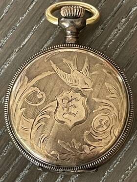 9281980 Crown Dove Bird Philadelphia Watch Co 20 Yr Pocket Case Only