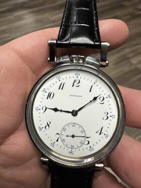 1178134 Custommade 1913 Howard Pocket Watch Converted To Wristwatch Sn#1178134 Custom Made-vintage