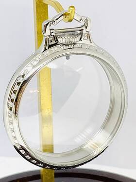 Nvss004 Cwcco Usa Stainless Steel 16s Display Bar Over Crown Boc Pocket Watch Case S/nvss004