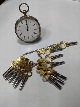 18911 Cylindre 8 Rubis Vintage Sterling Silver Open Face Pocket Matching Numbers Mint