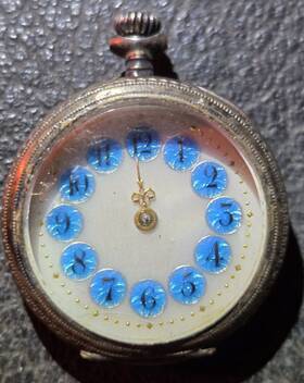 566832 Dallet And Company Switzerland Antique Co Swiss .900 Silver Ladies Pocket Watch Runs As-is